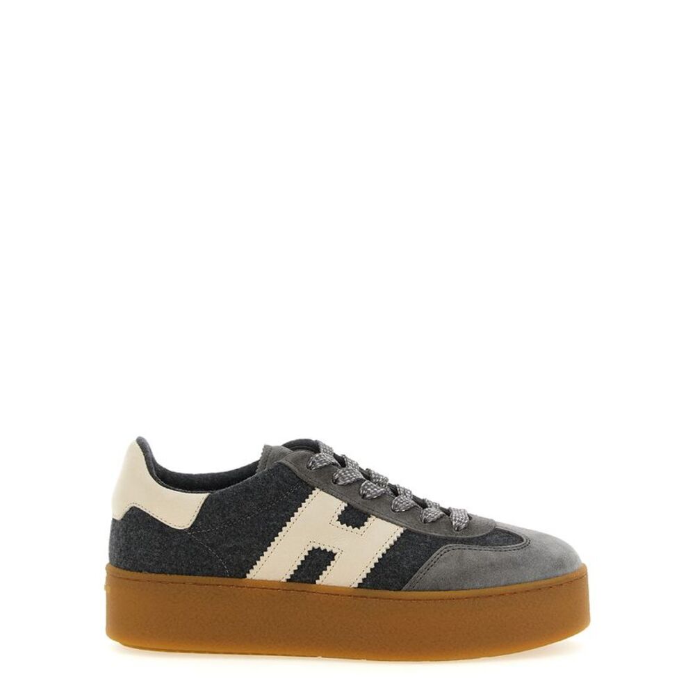 Hogan Gray Wool Platform Women's Sneakers